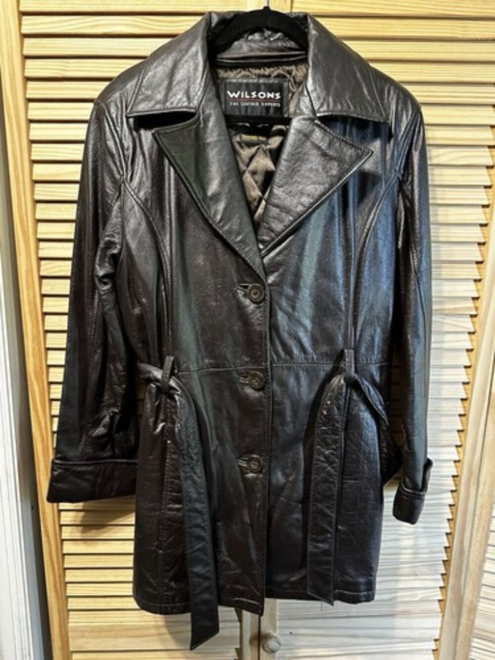Dark Brown Vintage Wilsons Leather Jacket Size Large Spring Daily Wear